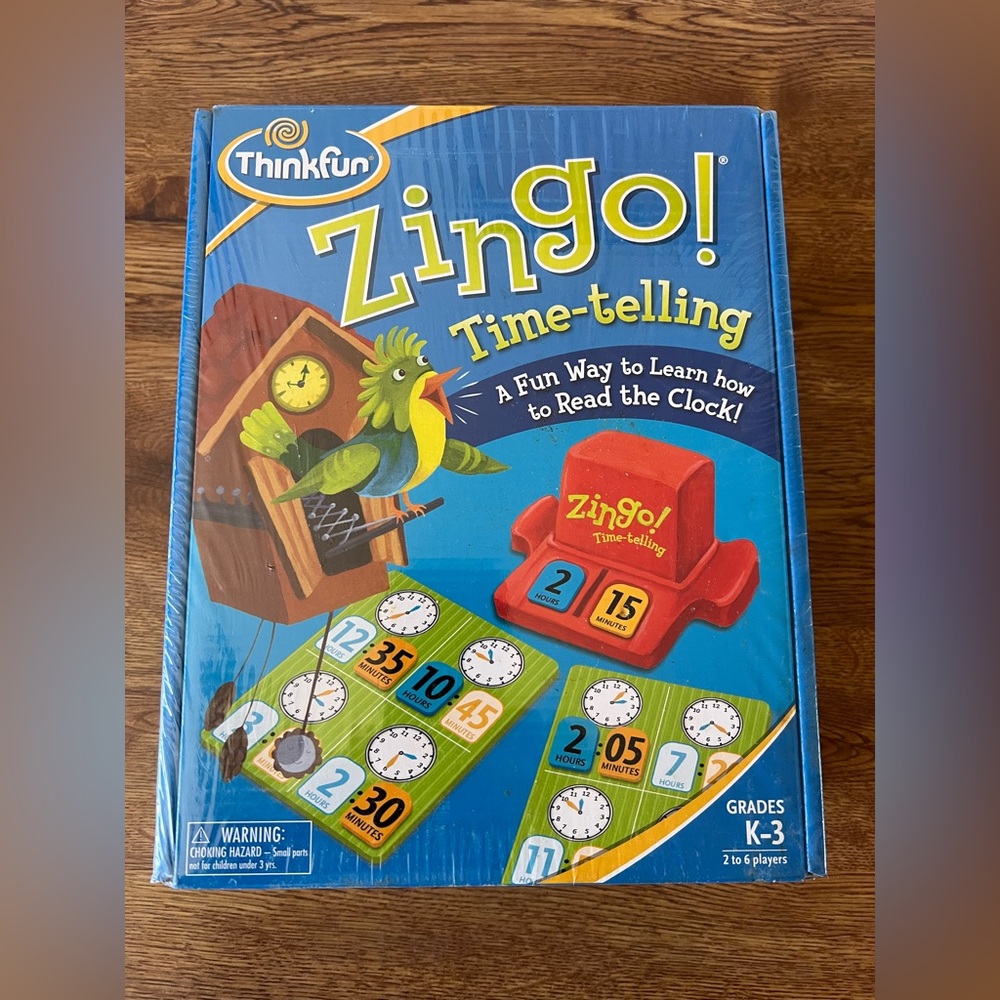 Thinkfun Zingo! Time-telling Game - Learn to Tell Time! New and sealed